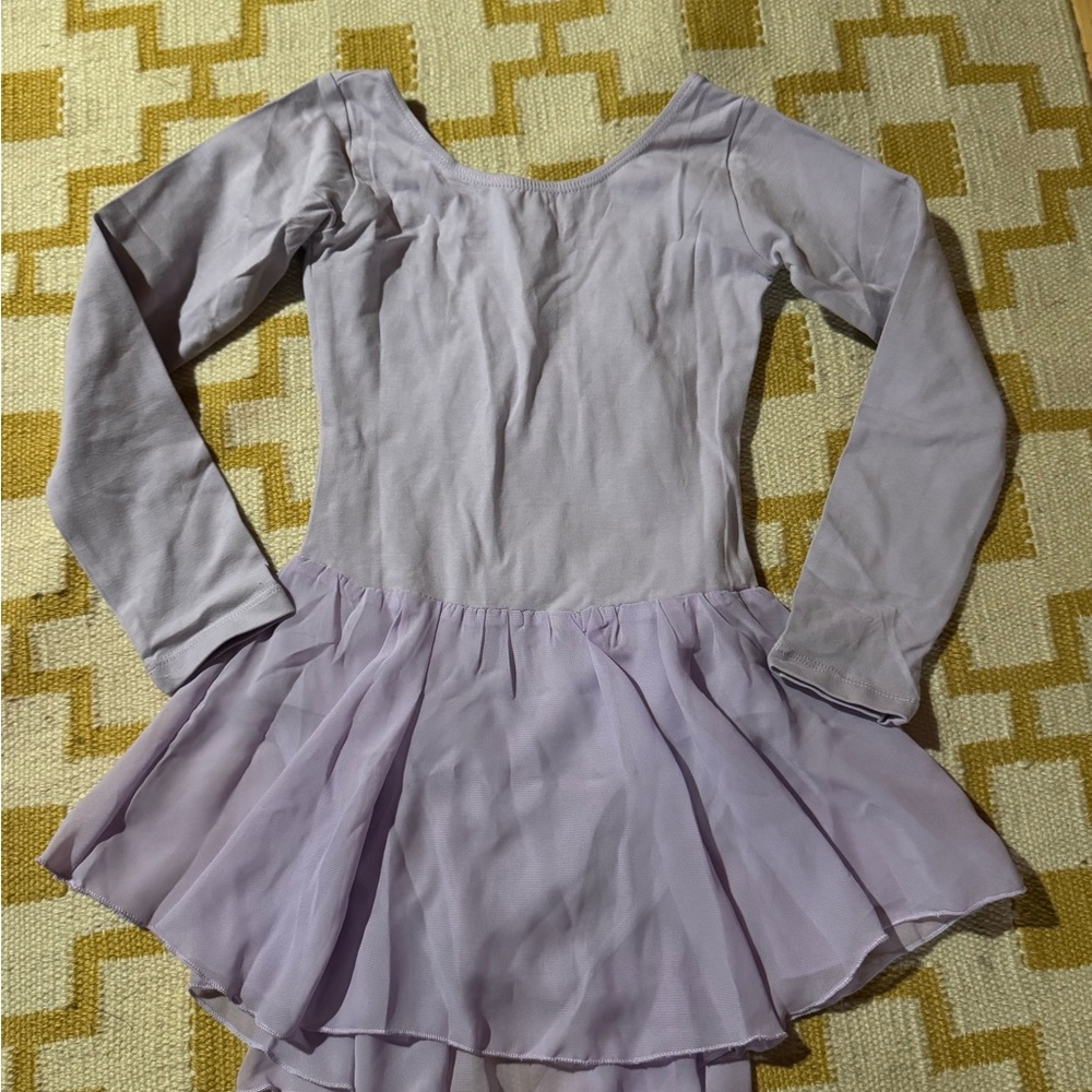Lavender Long-Sleeve Kids Costume Dress
